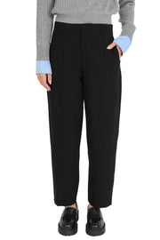 Black Polished Barrel Pant