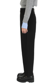 Black Polished Barrel Pant