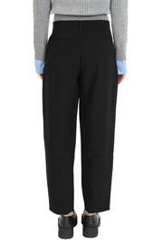 Black Polished Barrel Pant