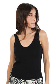 Lali Black V-neck Tank