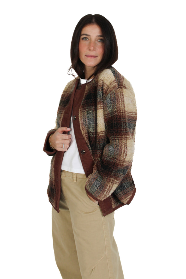 Sophie Plaid Sherpa Jacket