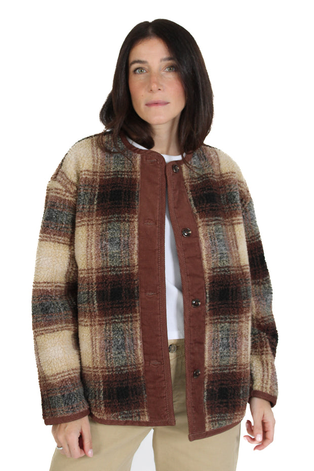 Sophie Plaid Sherpa Jacket