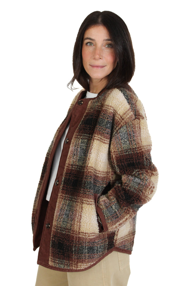 Sophie Plaid Sherpa Jacket
