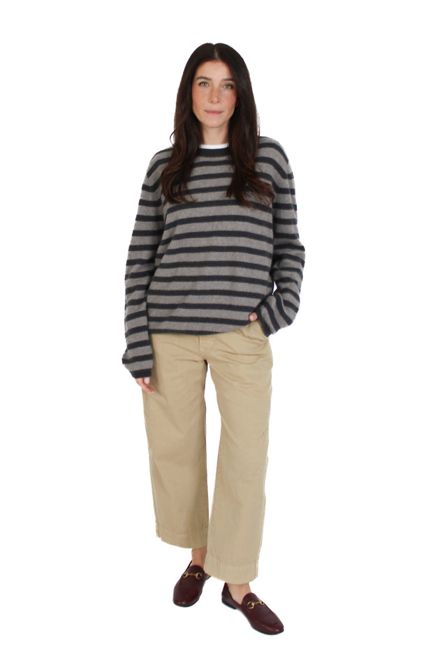 Grey Stripe Sweater