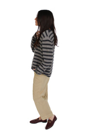Grey Stripe Sweater