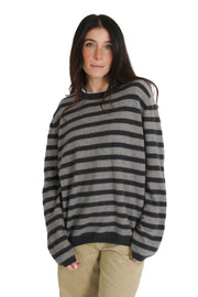 Grey Stripe Sweater