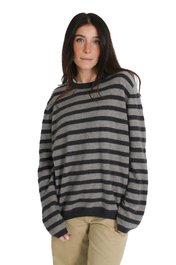 Grey Stripe Sweater