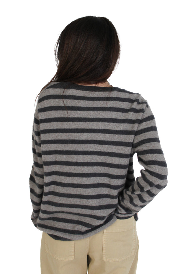 Grey Stripe Sweater