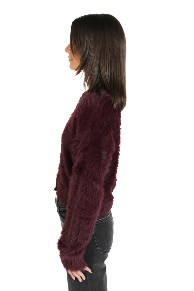 Adhita Burgundy Cardigan