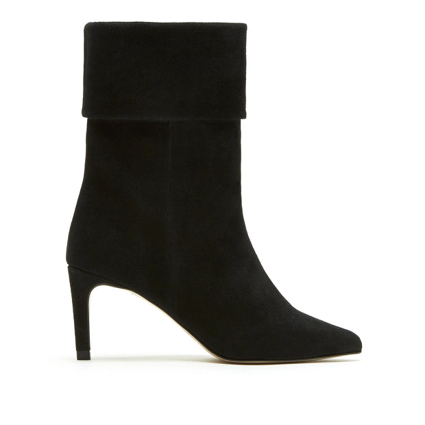 Lacey Black Suede Ankle Booties