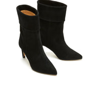 Lacey Black Suede Ankle Booties