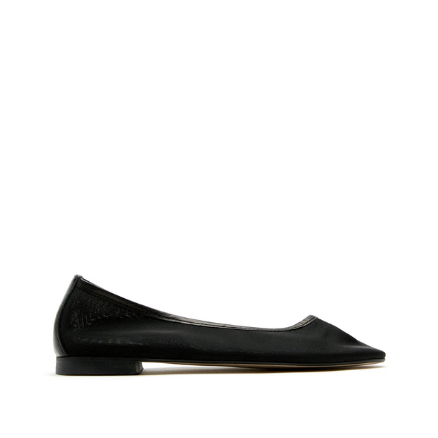Baylee Black Mesh Flat