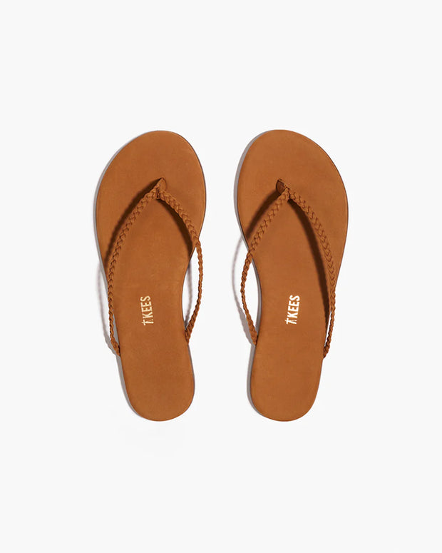 Camel Lily Braid Flip Flops