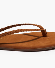 Camel Lily Braid Flip Flops