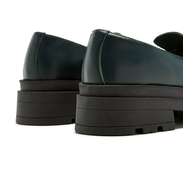 Geraldine Green Leather Loafer