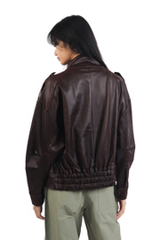 Jada Textured Vegan Leather Jacket