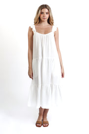 Tiered Cotton Gauze Maxi Dress