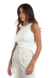 Contrast Stitch Ribbed Tank