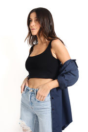 Ribbed Knit Bralette Top