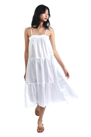 Cotton Poplin Tiered Dress