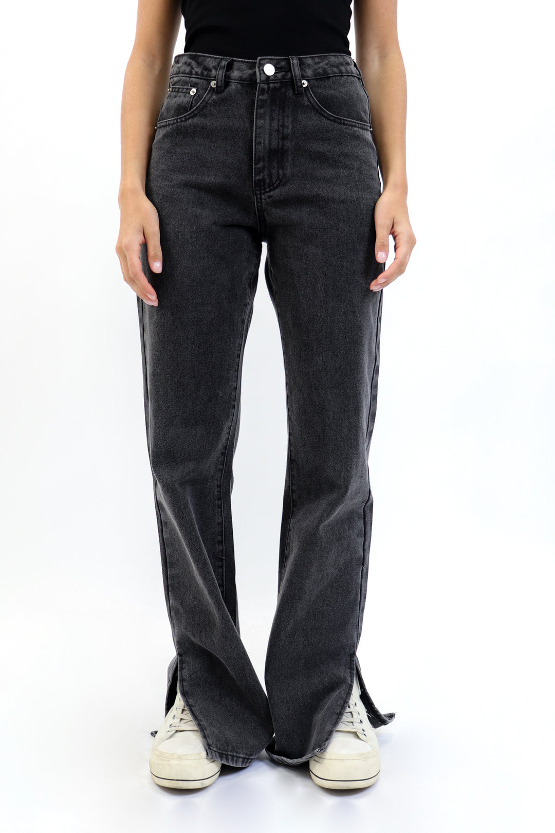 poo　RANCLIC side slit denim 予約販売】side slit denim ribbon pants – RANCLIC