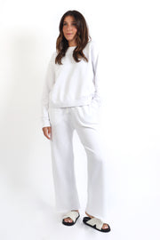 White Organic Fleece Pullover