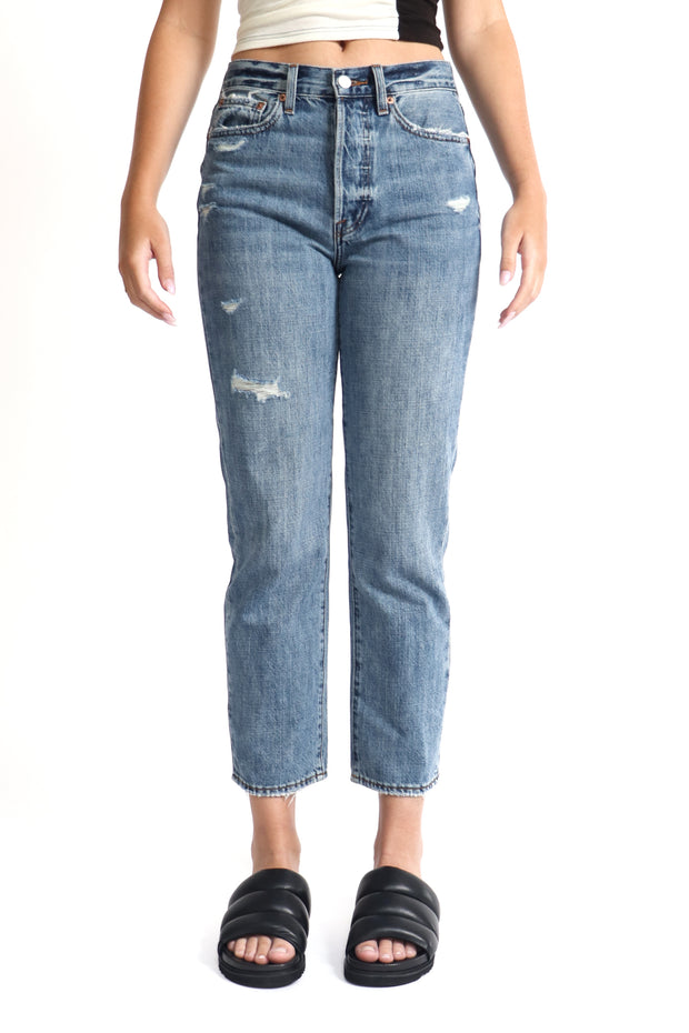 Charlie High Rise Straight Leg Jean in Antidote