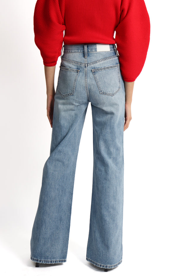 Beachside Vintage Ruby High-Rise Palazzo Jeans