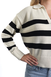 Lucie Cashmere Polo Sweater