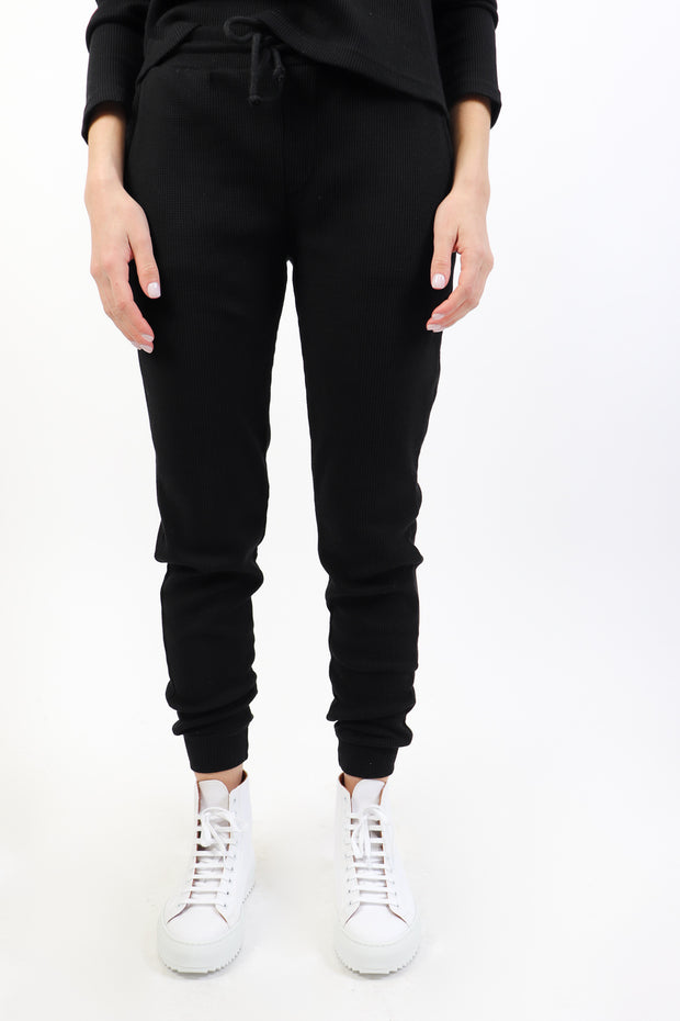 Black Waffle Joggers