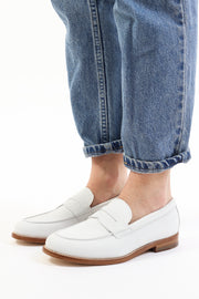Mia White Nubuck Loafer
