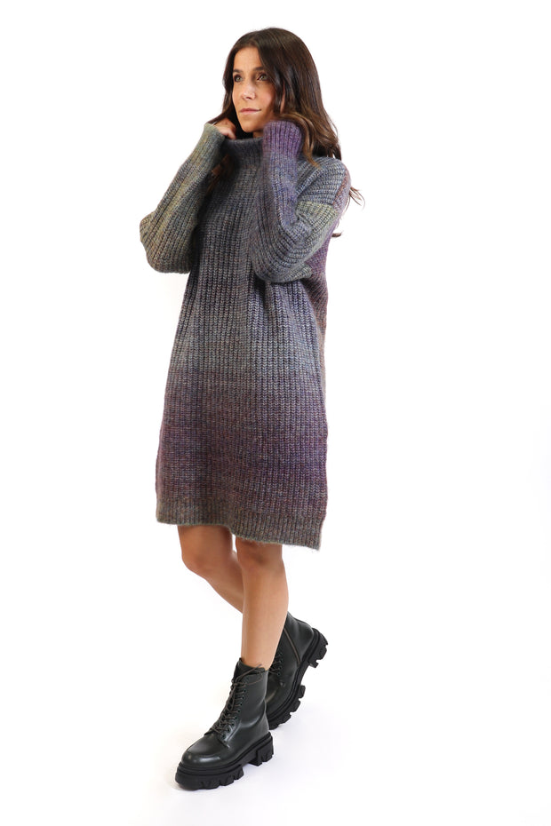 Ombré Knit Sweater Dress