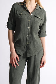 Safari Double Pocket Linen Shirt