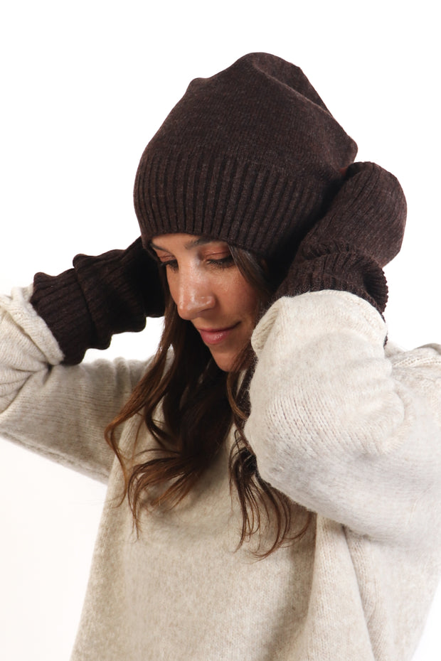 Chocolate Knit Beanie