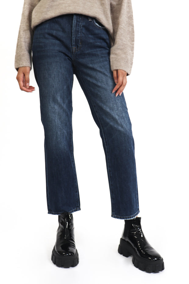 Charlie High Rise Straight Leg Jean in Pacific