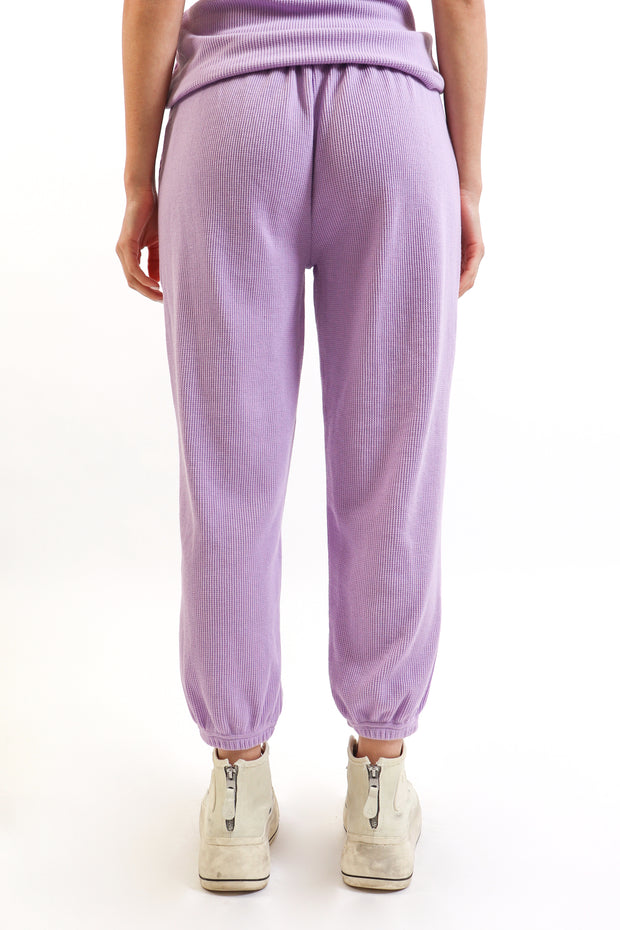 Lavender Relaxed Waffle Joggers