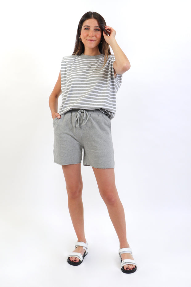 Heather Grey French Terry Shorts