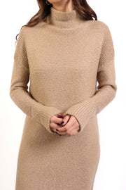 Irish Cream Knit Sweater Dress