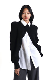 Black Knit Sweater Shrug