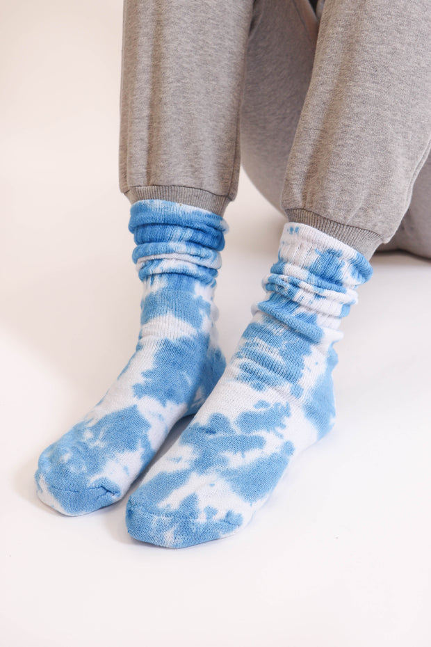 Blue Tie Dye Socks
