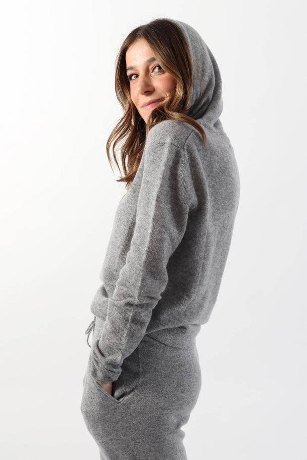 Charcoal Cashmere Hoodie